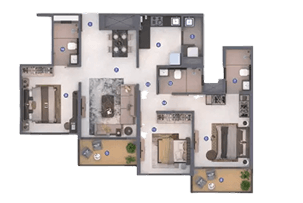 Floor Plan - SP Joyville Celestia 3 BHK