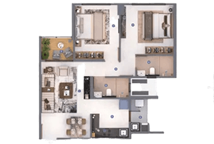 Floor Plan - SP Joyville Celestia 2 BHK