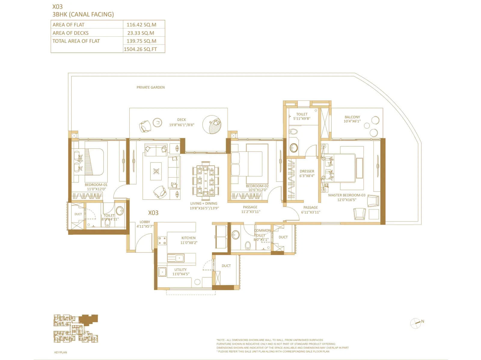 Floor Plan - SP Wildernest 3 BHK