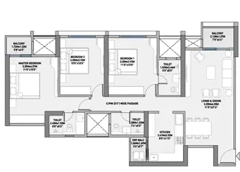 Floor Plan - Birla Evam 4 BHK