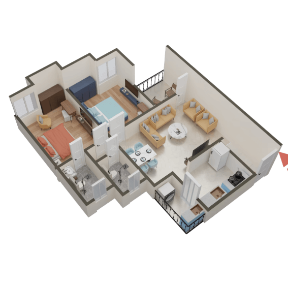 Floor Plan - Kamdhenu The Premia 3 BHK