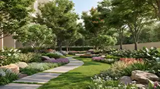 Amenities -landscaped garden - DLF Westpark